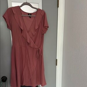 Pink Babydoll Mini Dress with Dolman Sleeves